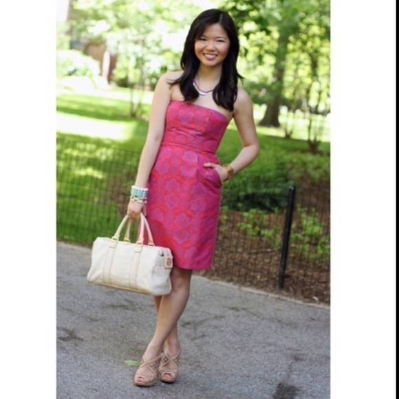 NWT J. Crew Barbiecore Ella Purple Orange Medallion Paisley Pattern Dress size 0 - Picture 14 of 14